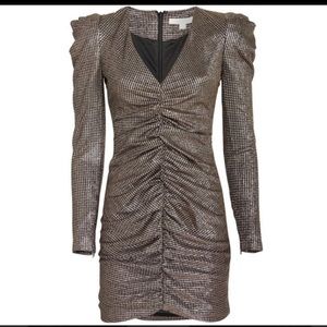 Jonathan Simkhai Lamè Puff Sleeve Dress